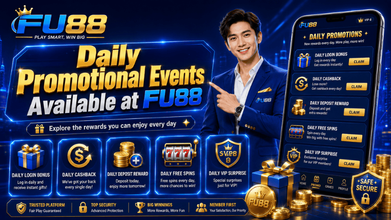 Daily Promotional Events Available at FU88