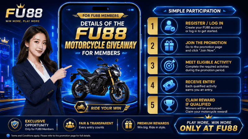 Details of the FU88 Motorcycle Giveaway for Members