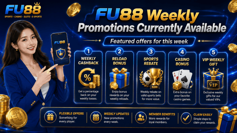 FU88 Weekly Promotions Currently Available