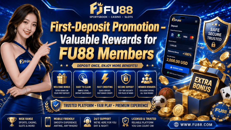 First-Deposit Promotion – Valuable Rewards For FU88 Members