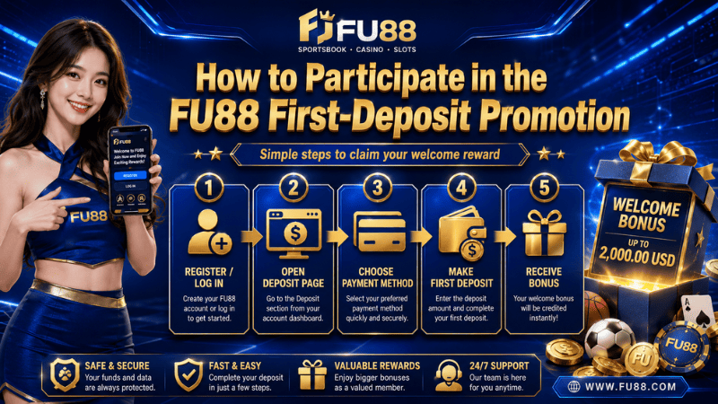 How to Participate in the FU88 First-Deposit Promotion