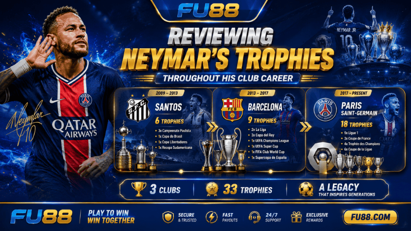 Reviewing Neymar’s Trophies Throughout His Club Career